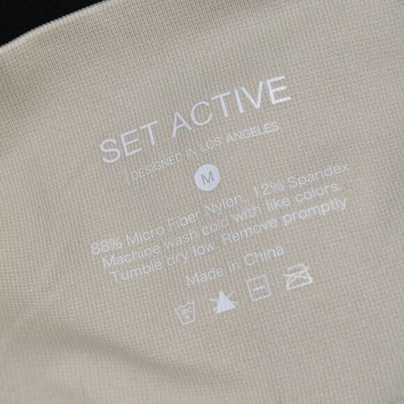 SETactive Workout Sculptflex Leggings In Oat Milk Sz M - Picture 5 of 8